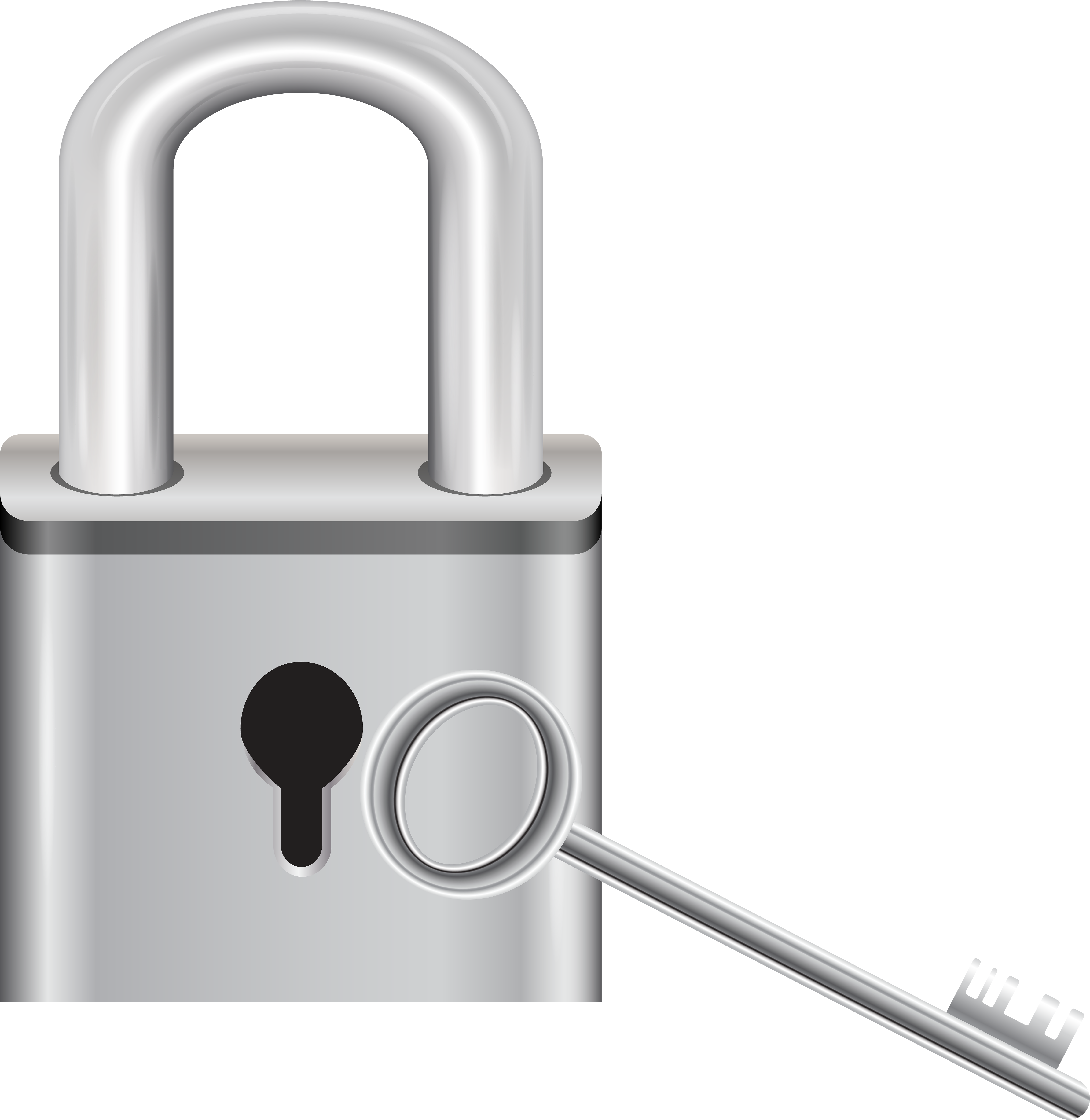 Padlock With Key Clip Art - Gate - Png Download (5926x6000), Png Download