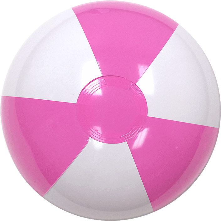 Pink And White Beachball - White And Pink Ball Clipart (750x750), Png Download