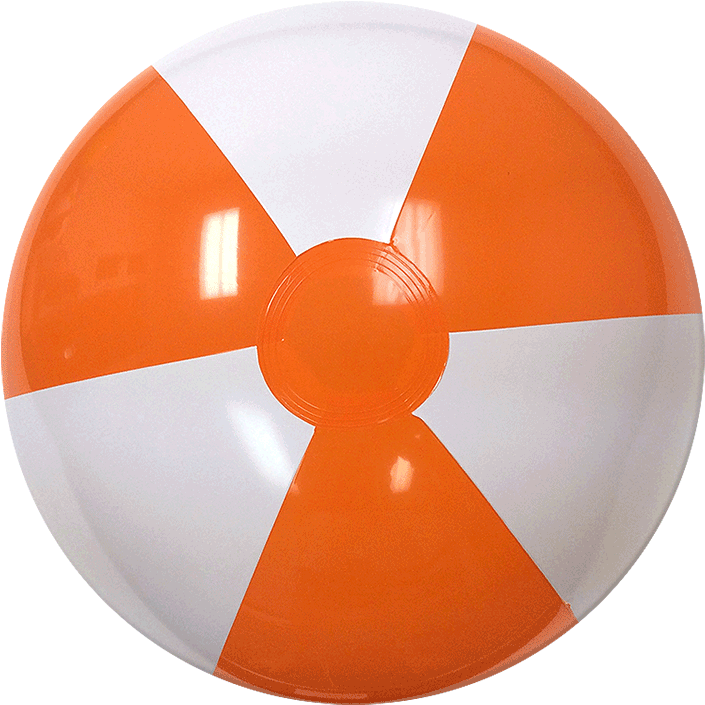 16'' Orange & White Beach Ball , Png Download - Circle Clipart (705x705), Png Download