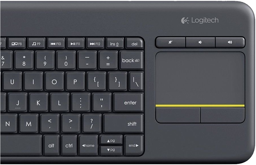 Accessories-keyboard - K400 Keyboard Clipart (1291x944), Png Download