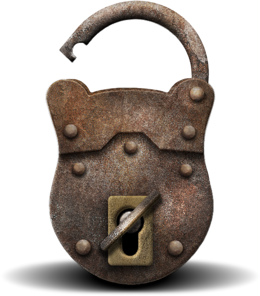 Antique-padlock - Antique Clipart (557x600), Png Download
