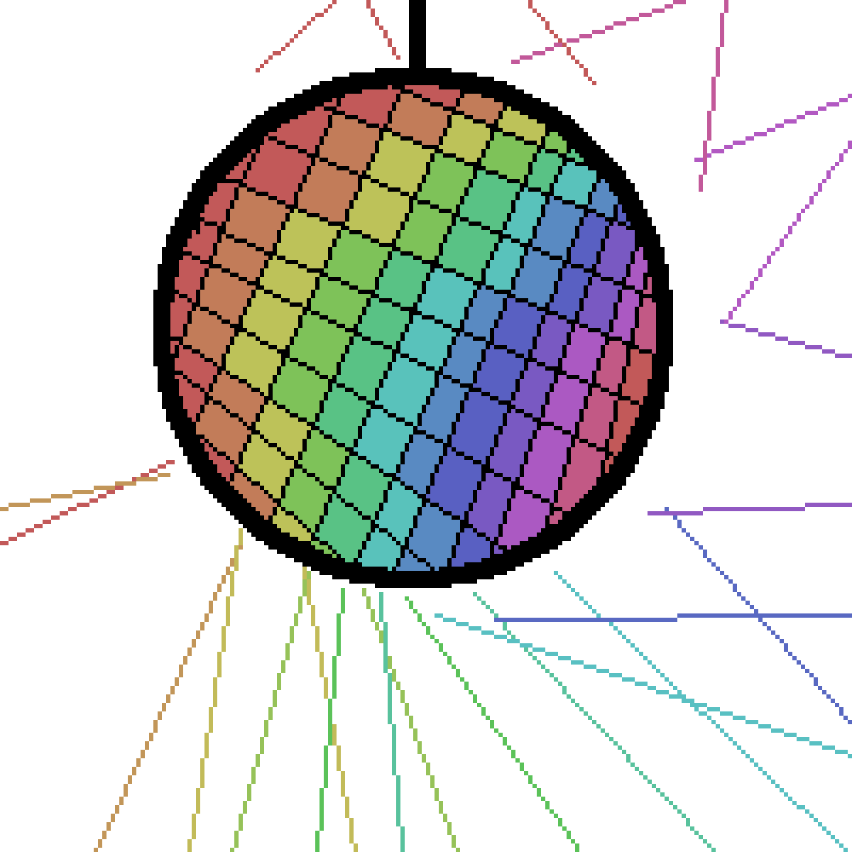 Disco Ball - Circle Clipart (1200x1200), Png Download