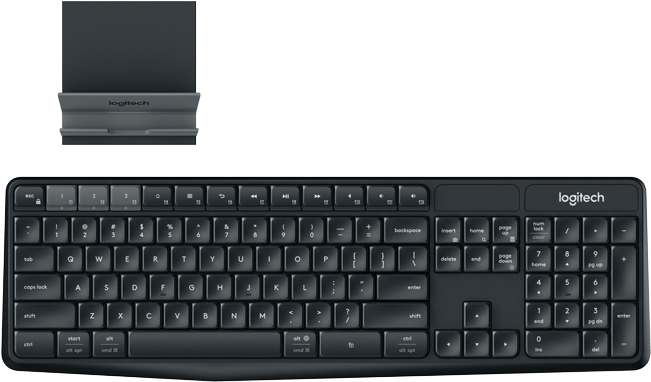 Logitech K375s Multi Device Wireless Keyboard Clipart (652x560), Png Download