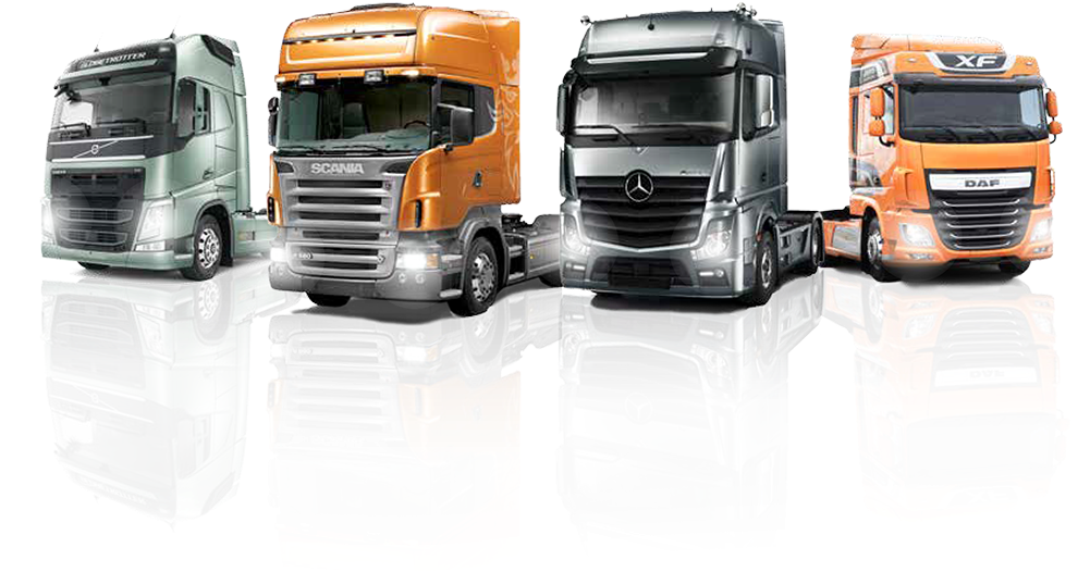 Trailer Truck Clipart (1000x538), Png Download