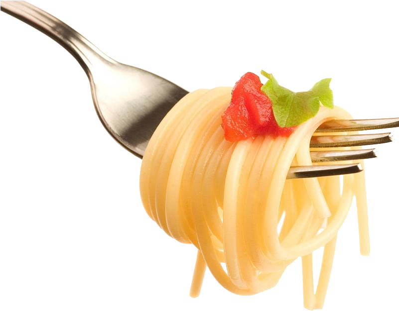 Png Stock Pasta Images Free Download - Spaghetti On Fork Png Clipart (800x640), Png Download