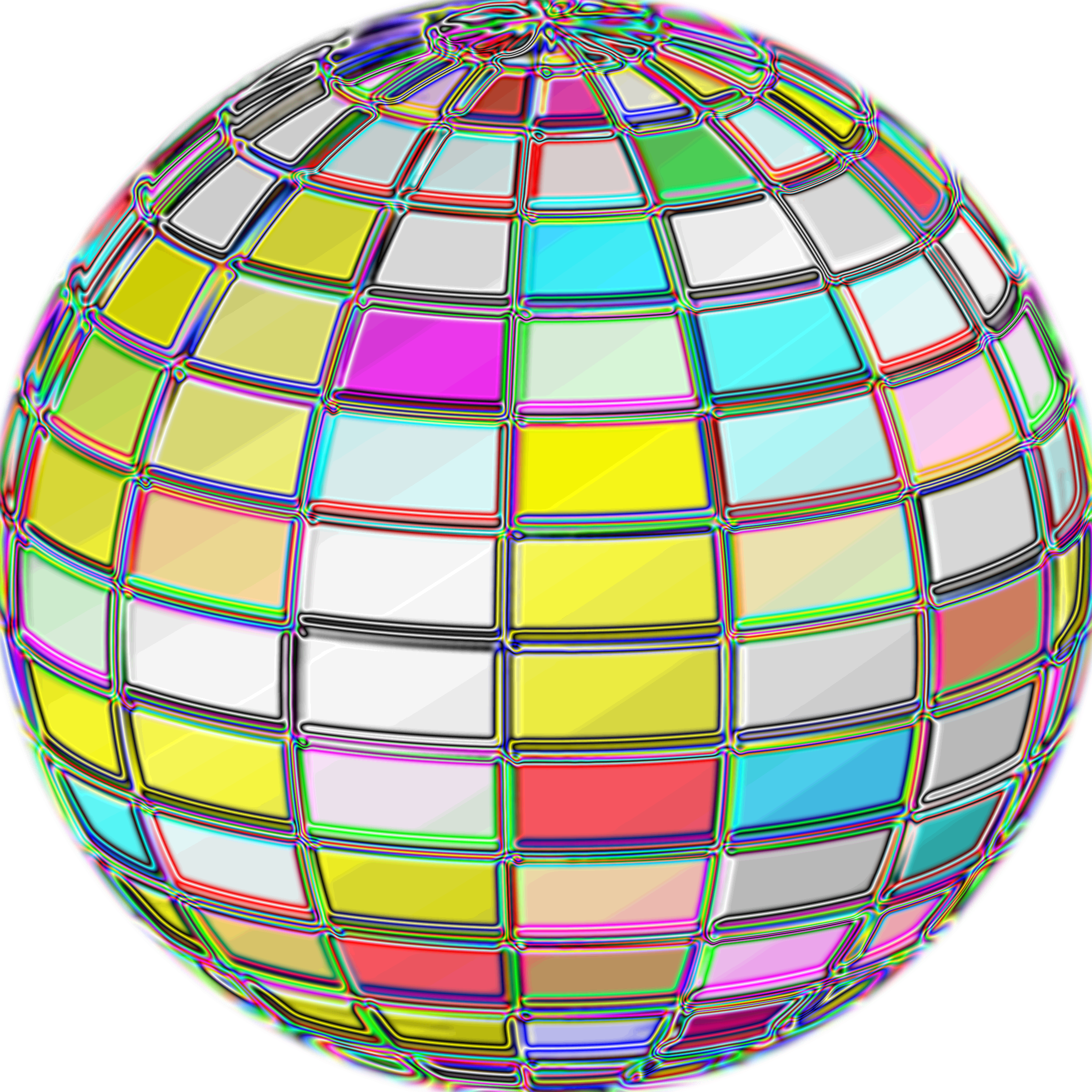 This Free Icons Png Design Of Geometric Beach Ball Clipart (2400x2400), Png Download