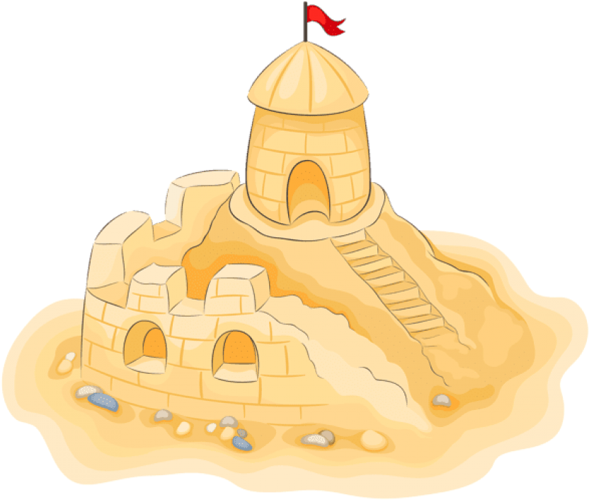 Free Png Download Transparent Sand Castlepicture Clipart - Sand Castle Clipart Png (850x723), Png Download
