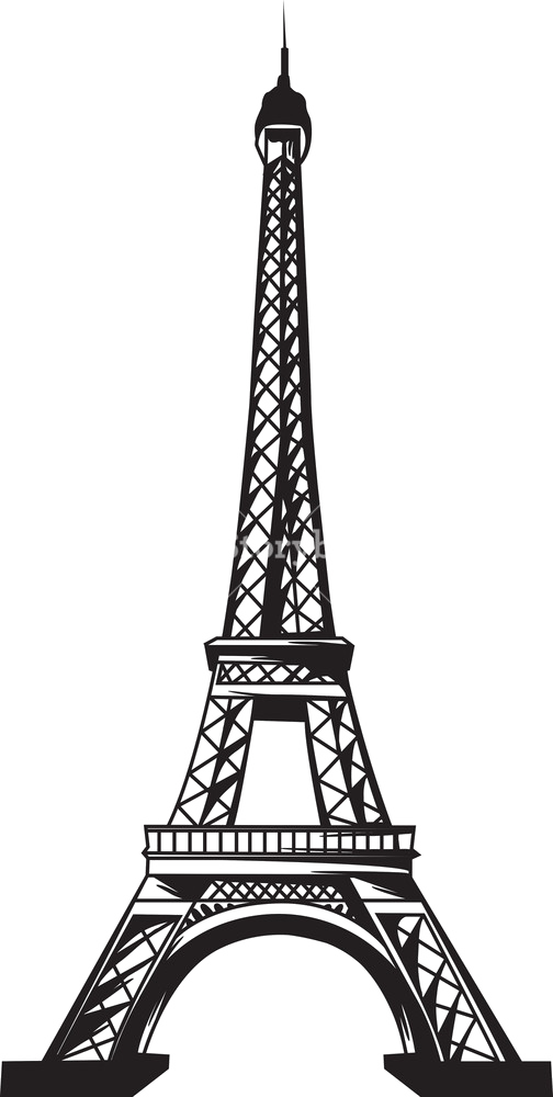 Eiffel Tower Transparent Background Png - Eiffel Tower Vector Png Clipart (504x1000), Png Download