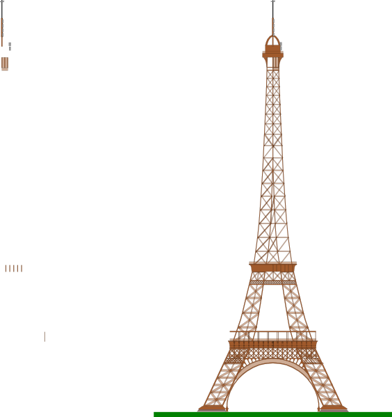 Plain Pictures Of The Eiffel Tower Clipart (564x599), Png Download
