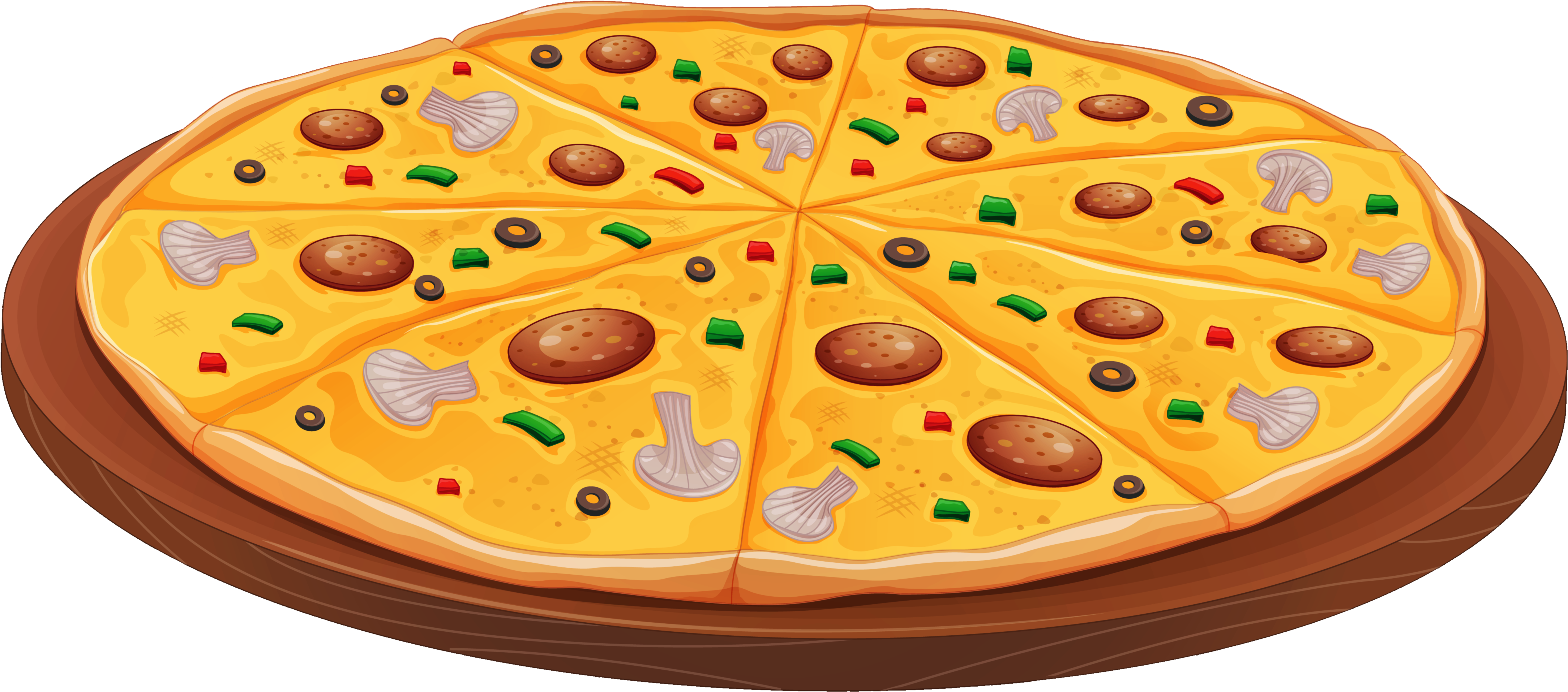 4605 X 2236 11 - Pizza Clipart - Png Download (4605x2236), Png Download