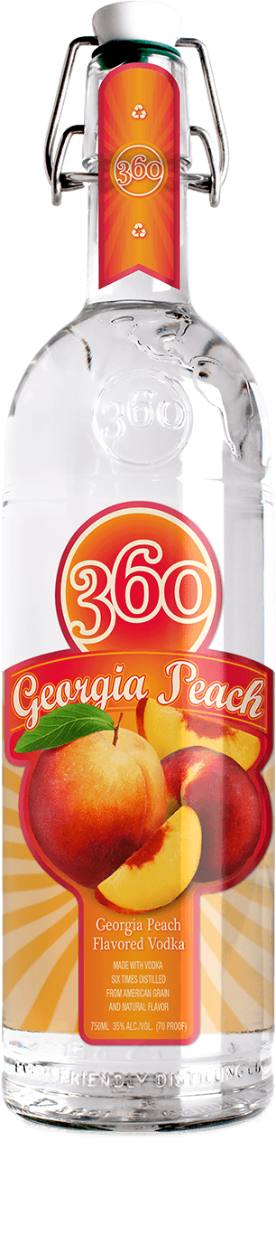 Each Sip Of 360 Georgia Peach Is Like Taking A Bite - 360 Georgia Peach Vodka Clipart (1000x1500), Png Download