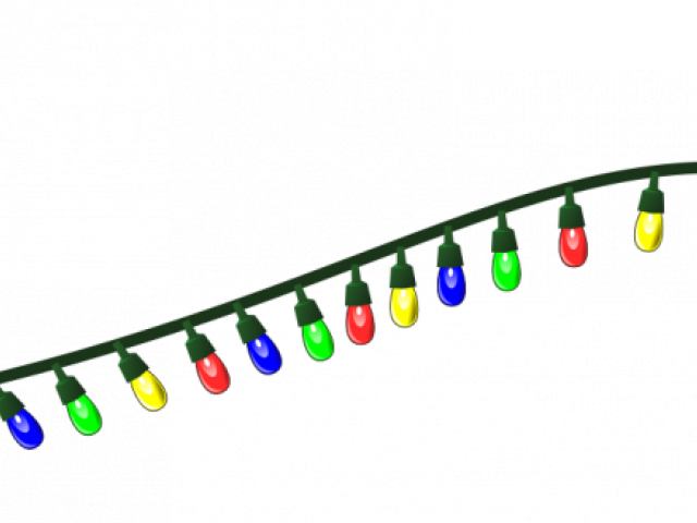 Christmas Lights Clipart String - Christmas Light Transparent Background - Png Download (640x480), Png Download