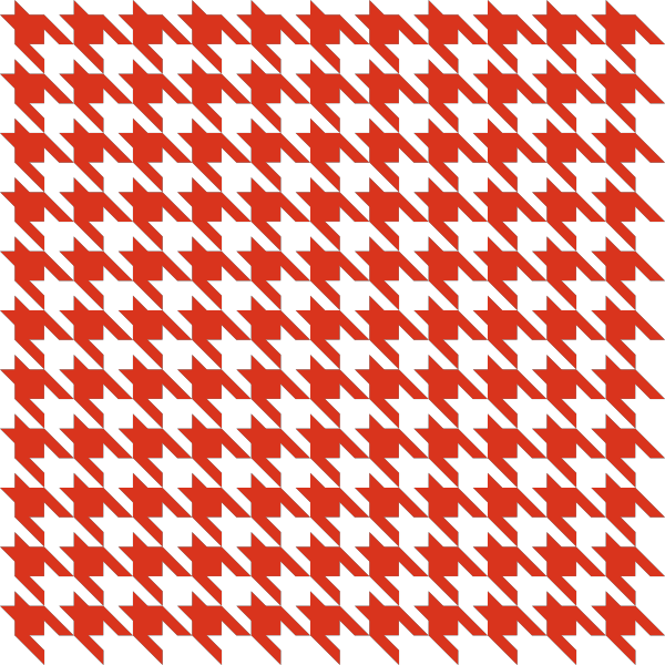 Red Houndstooth Check Vector Data - Red Houndstooth Vector Clipart (600x600), Png Download