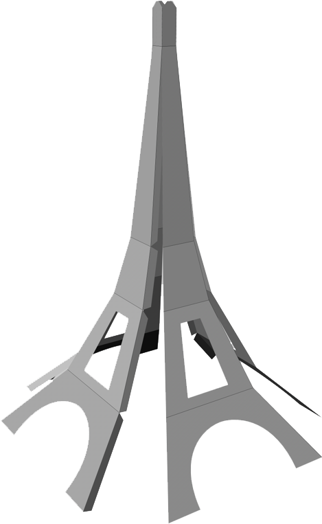 Basic Gluing - Make Eiffel Tower Model Clipart (494x782), Png Download