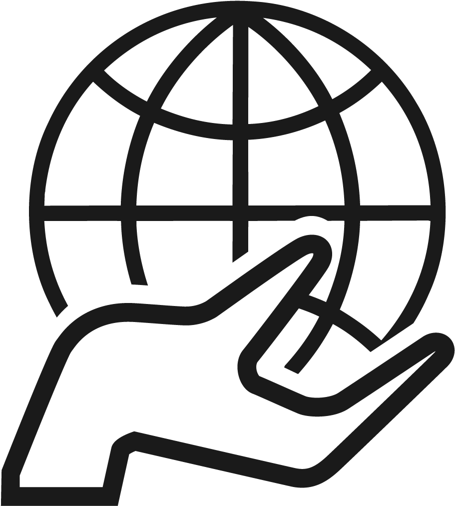 Globe-hand - Icon Green Global Clipart (1024x1024), Png Download