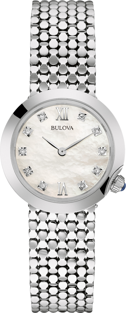 Bulova 96p163 Ladies Watch - Longines L4 755.4 11.6 Clipart (438x1086), Png Download