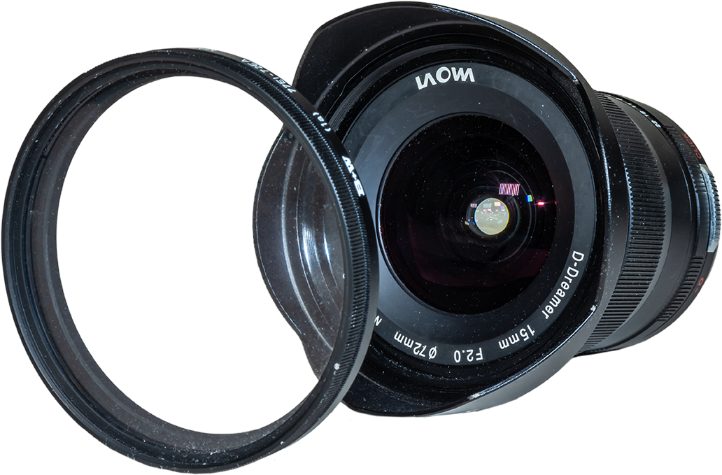 Laowa 15mm Front View With Filter - Camera Lens Clipart (1032x679), Png Download