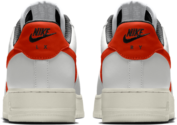 Lxry X Team Orange Nike Air Force Ones Id - Sneakers Clipart (1024x545), Png Download