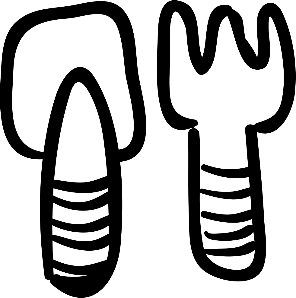 Spoon And Fork Kitchen Utensils Pair Of Toys Comments - Kitchen Utensils Hand Draw Png Clipart (981x988), Png Download