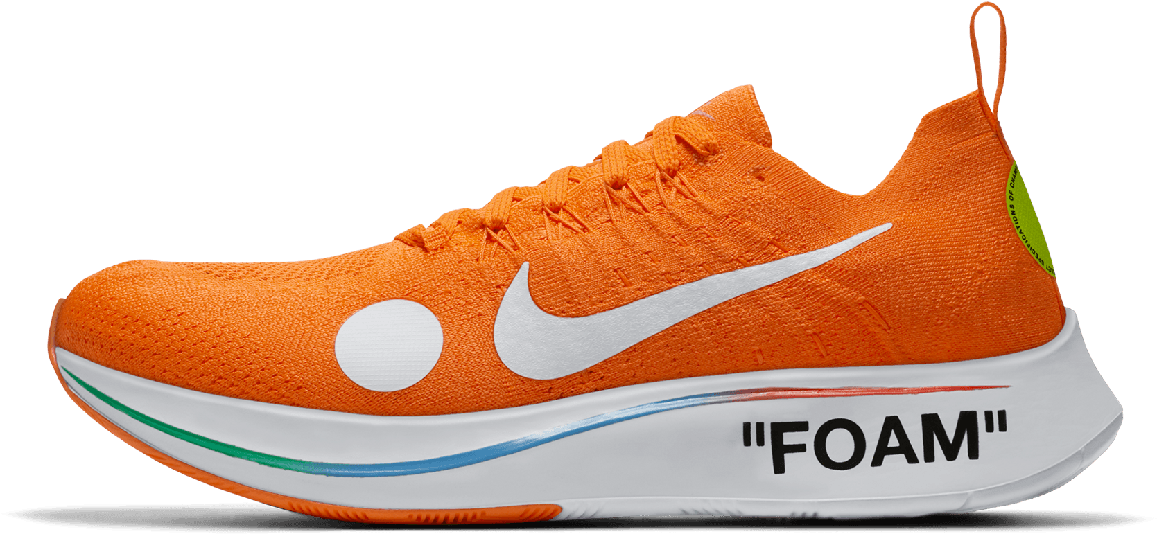 Image Of Nike Off White Zoom Fly Mercurial - Nike Zoom Fly Off White Clipart (1669x771), Png Download