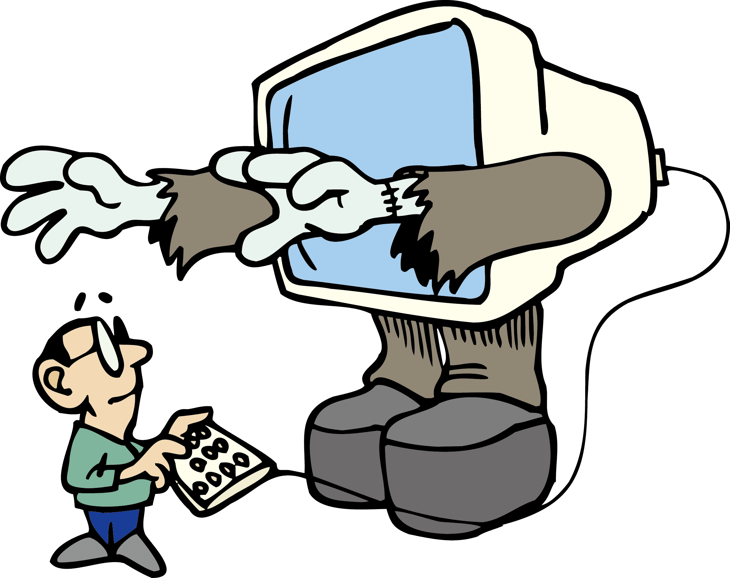 We Couldnt Post Some It Horror Stories Without A Cabling Gambar Vektor Komputer Kartun Clipart Large Size Png Image PikPng
