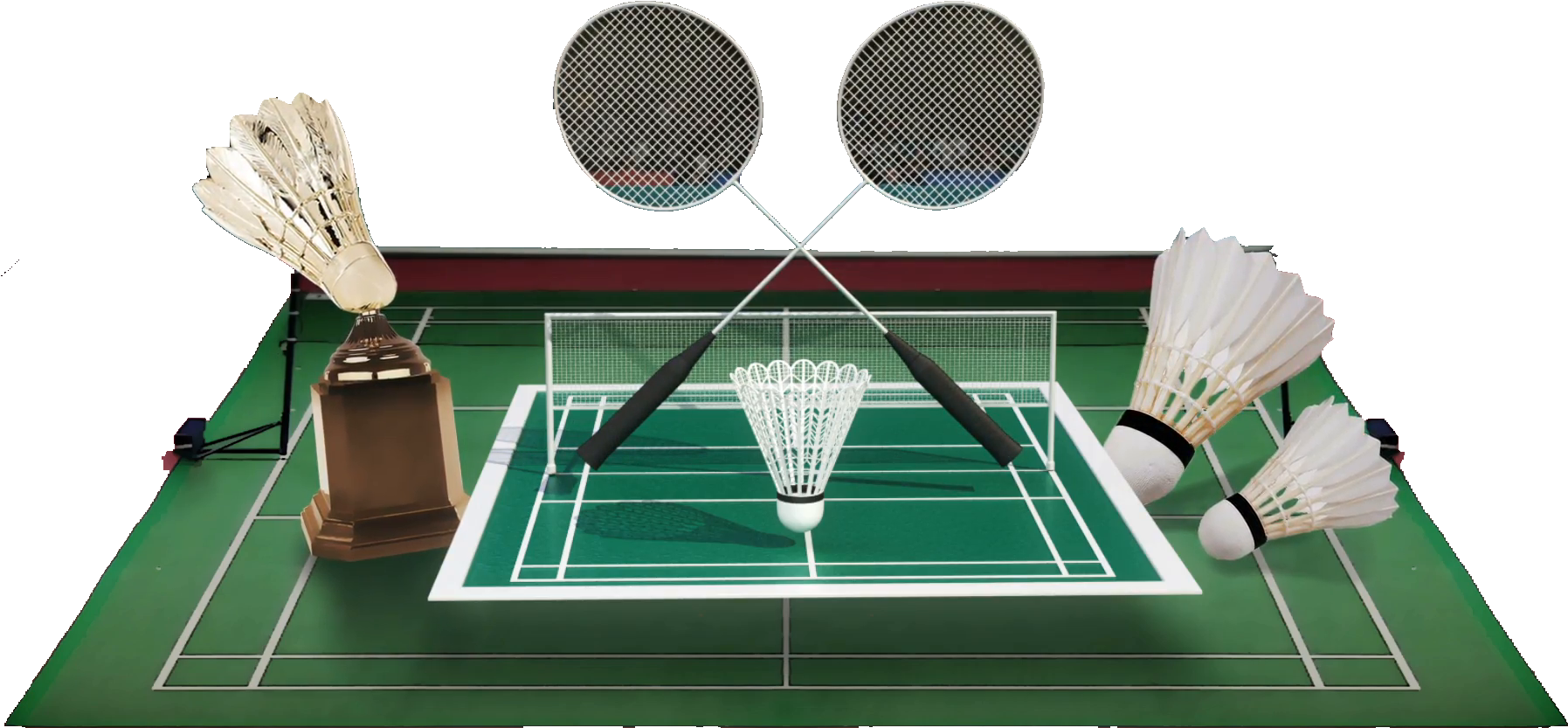 Spr Badminton - Badminton Clipart (1801x854), Png Download