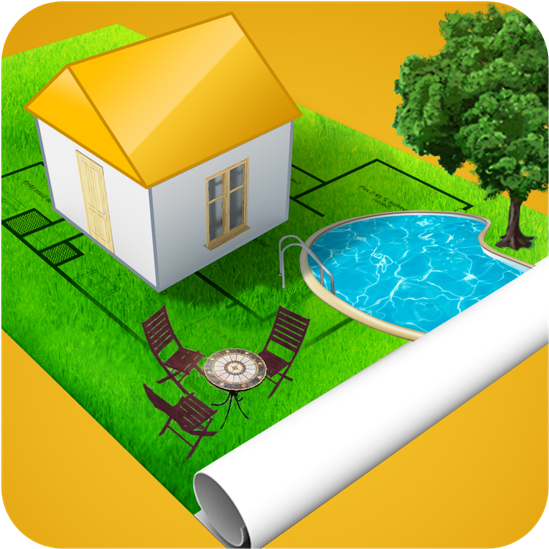 Home Design 3d Outdoor&garden 4 - 3d Home Design With Garden Clipart (630x630), Png Download