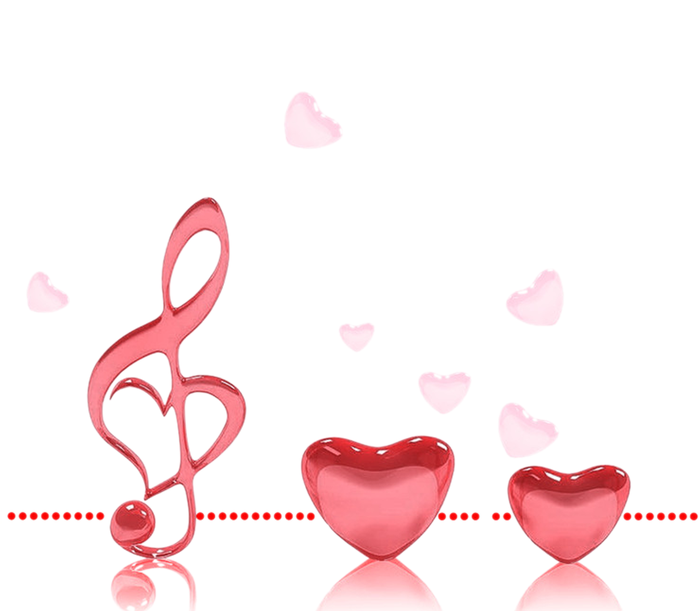 3d Wallpaper Love Kiss - You Are The Music In My Heart Clipart (1417x1417), Png Download