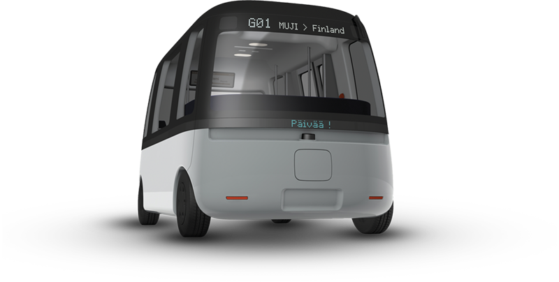 Muji Self Driving Car - Gacha Bus Clipart (800x404), Png Download