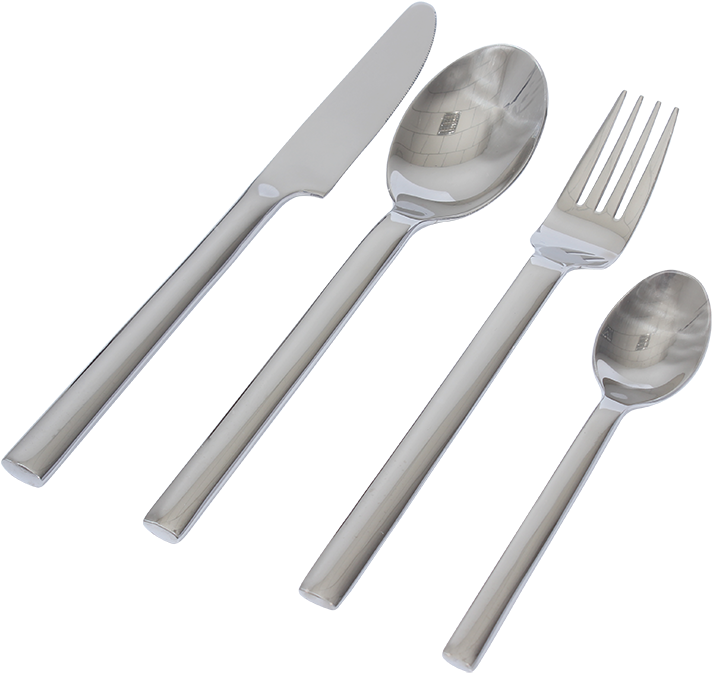 Silver Modern Flatware Sets,elegant 18/0 Stainless - Knife Clipart (800x800), Png Download