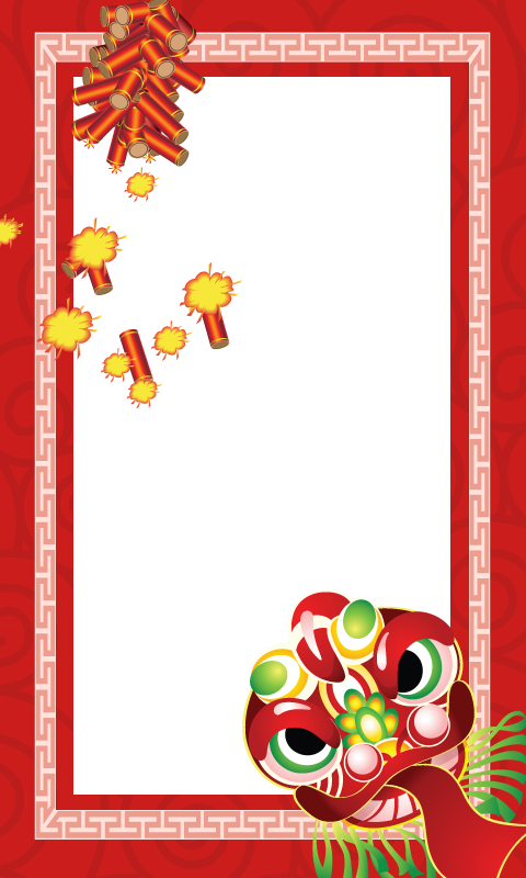 Chinese New Year Photo Frame Png - Chinese New Year Frame Clipart (480x800), Png Download