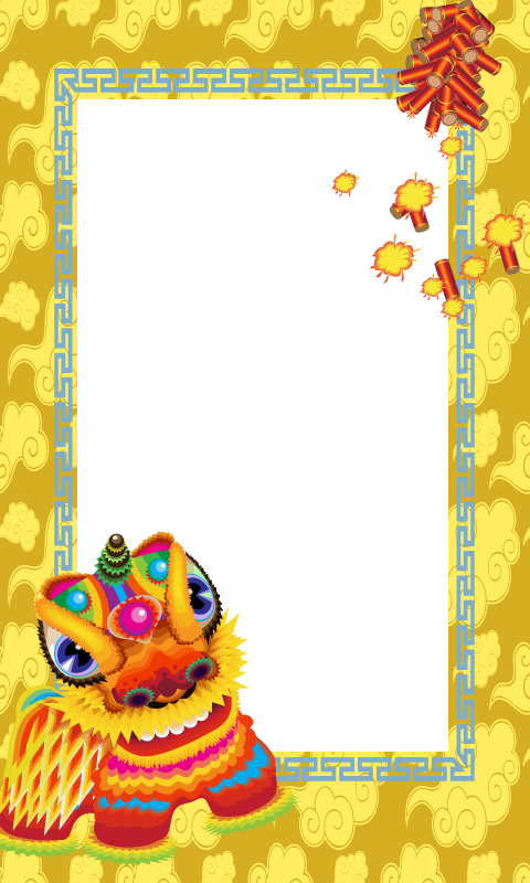 Chinese New Year Frame Clipart (480x800), Png Download