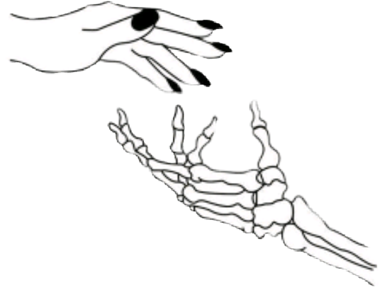 #hands #ghost #skeleton #love #dead #hand - Broken Heart Mood Edits Clipart (536x406), Png Download