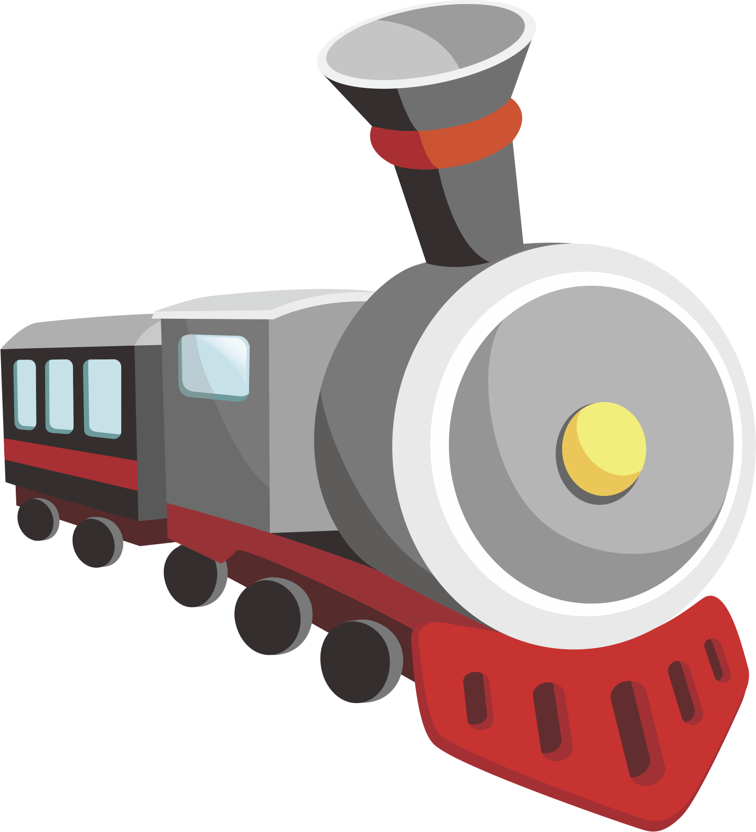 Train Cartoon Png - Cartoon Train Png Clipart (1490x1639), Png Download