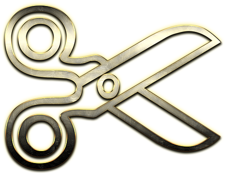 Scissors Steel Metal Icon Stainless Craft Cutting - Scissors Clipart (509x720), Png Download