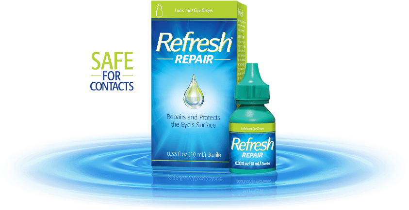 Refresh Repair - Refresh Repair Eye Drops Clipart (855x480), Png Download