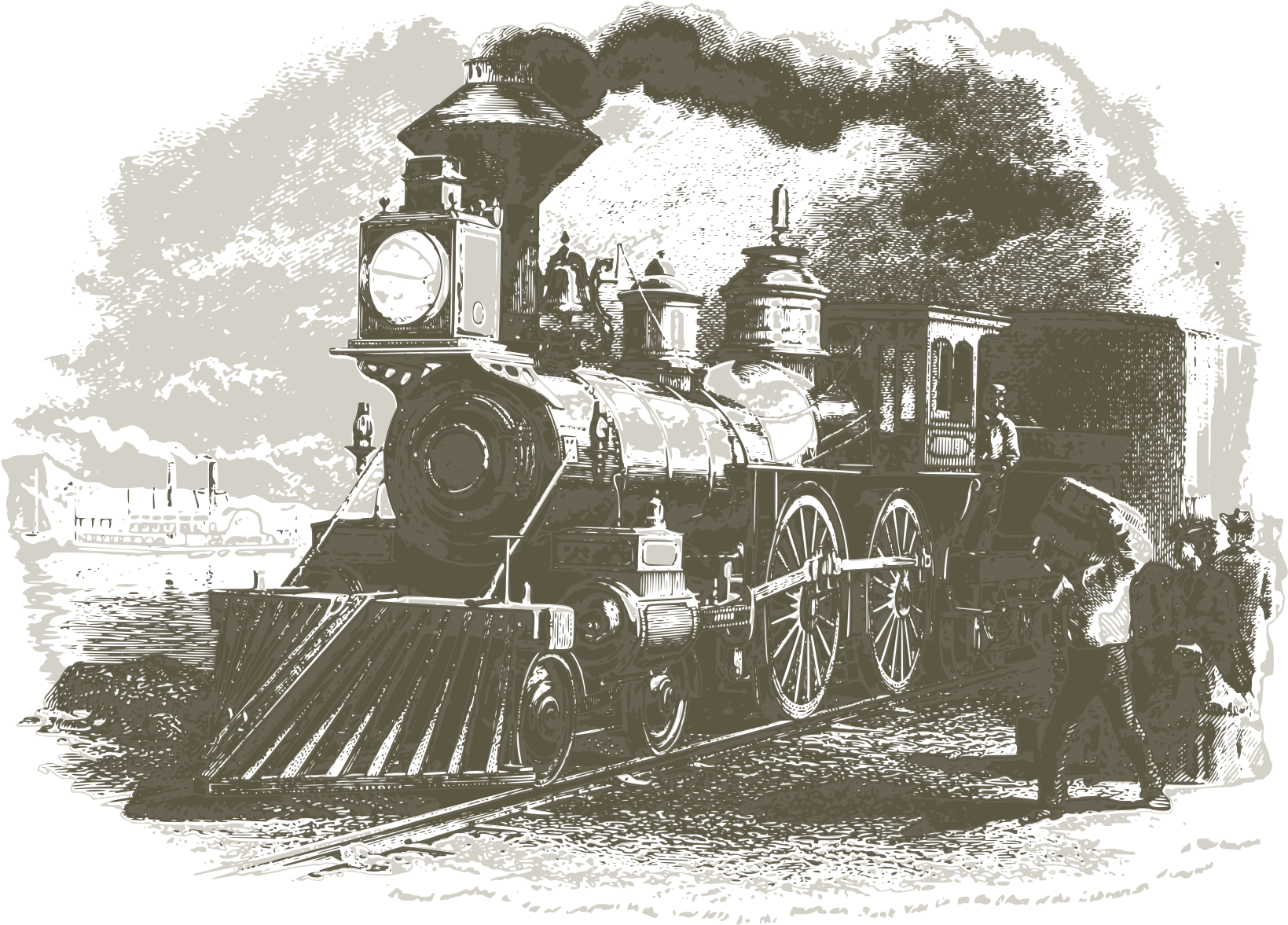 This Free Icons Png Design Of Vintage Train 07 - Steam Locomotive Clipart (1697x2400), Png Download