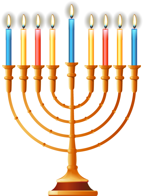 Png Library Download Hanukkah Clipart Lights - Chanukia Png Transparent Png (548x753), Png Download