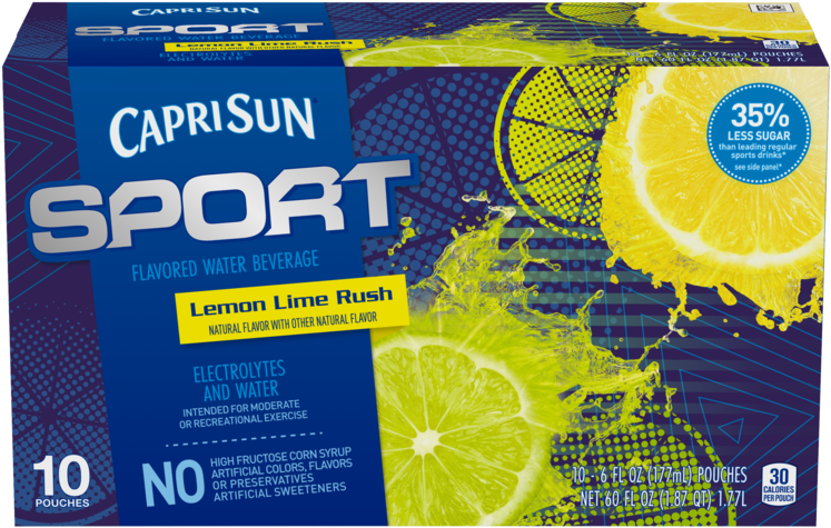 Lemon Lime Rush - Capri Sun Sport Clipart (750x750), Png Download