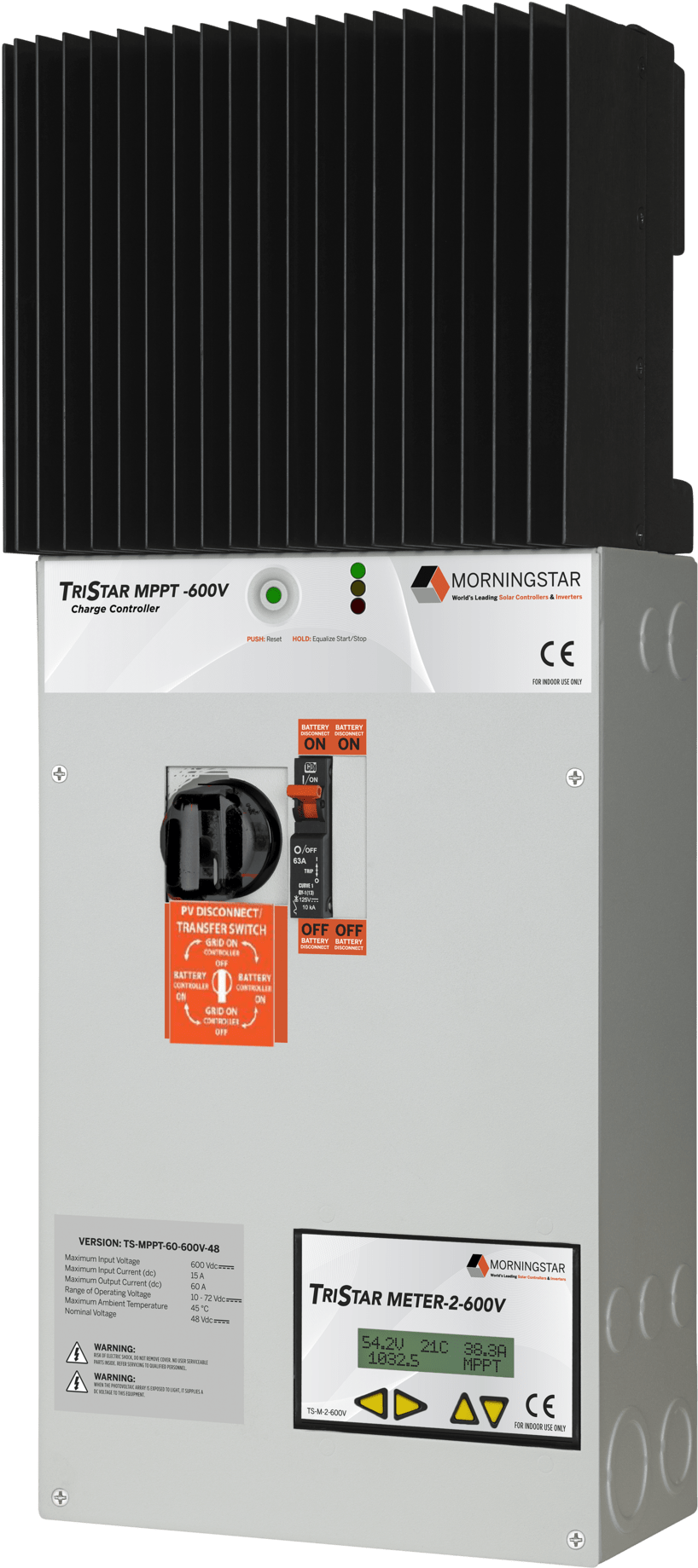 Morningstar Corporation Tristar Ts Mppt 60 600v 48 Clipart (1024x2044), Png Download