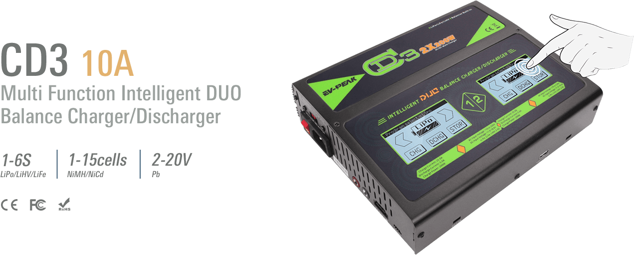 Ev-peak Cd3 10a Rc Balance Charger Banner - Ev Peak C1 Xr Clipart ...