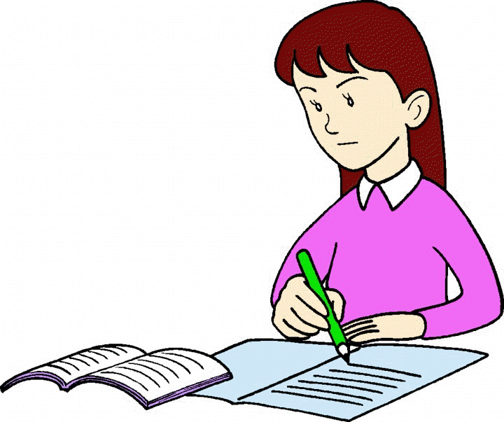 Ask Dr - Blank - Girl Writing Clipart - Png Download (720x603), Png Download