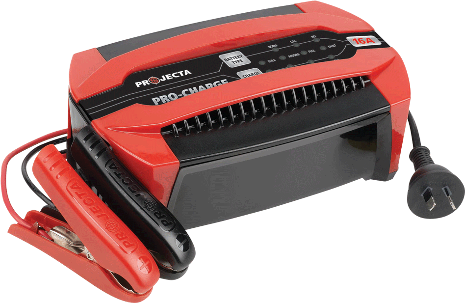 12v Automatic 16a 6 Stage Battery Charger - Projecta 12v Automatic 6 Stage Battery Charger Clipart (1000x1000), Png Download