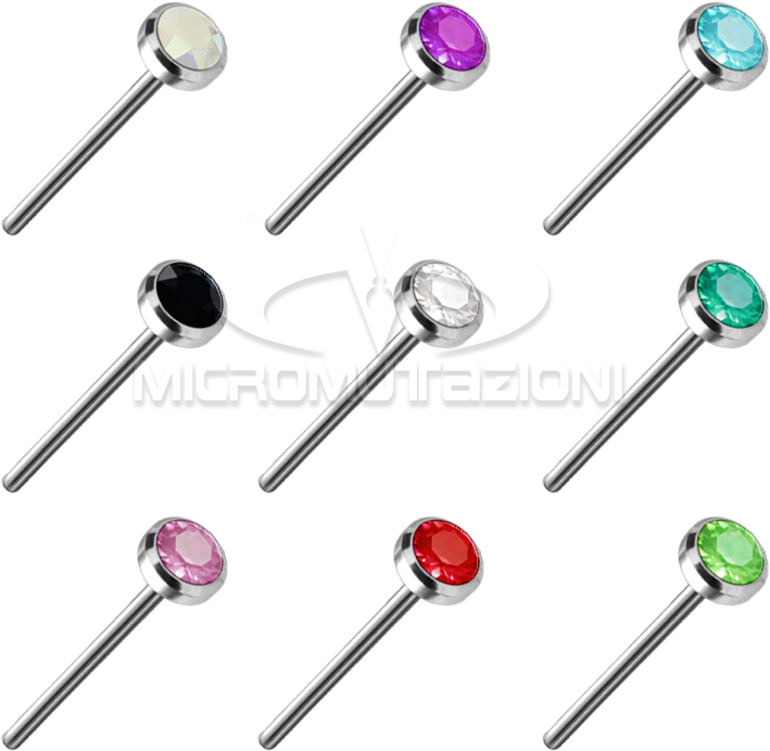 Steel Jewelled Nose Studs - Earrings Clipart (750x750), Png Download