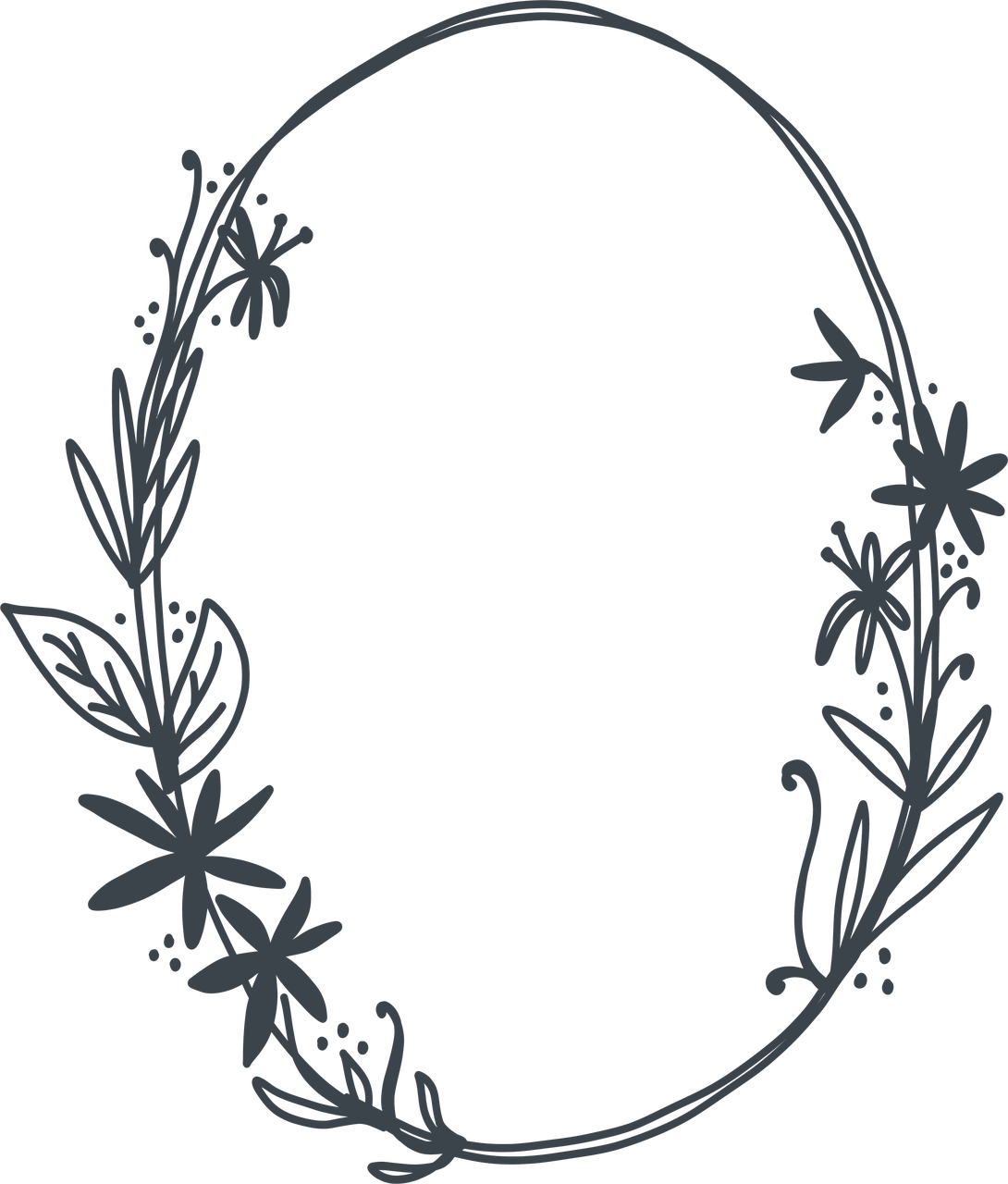 Download Flower Frame Svg Cut File Clipart Large Size Png Image Pikpng