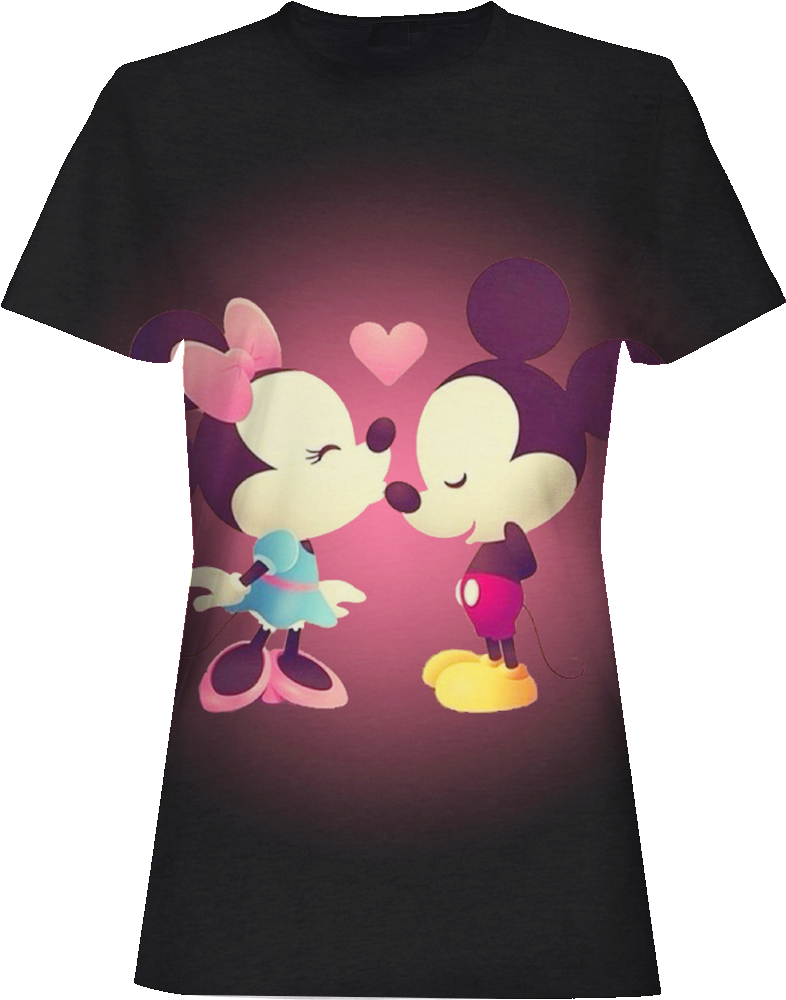 Anime Mickey Mouse 3d T-shirt - Cute Wallpaper Of Mickey And Minnie Mouse Clipart (786x1000), Png Download