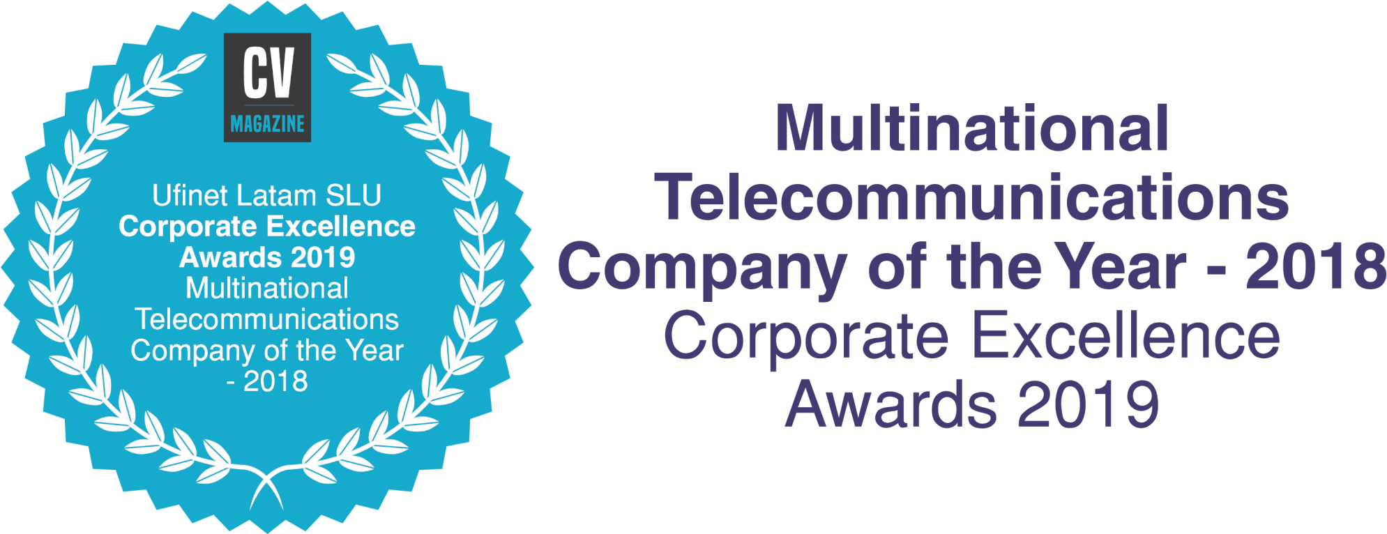 Majan19491 Ufinet Latam Slu Winners Logo - Cv Magazine Corporate Excellence Awards 2019 Clipart (2048x765), Png Download