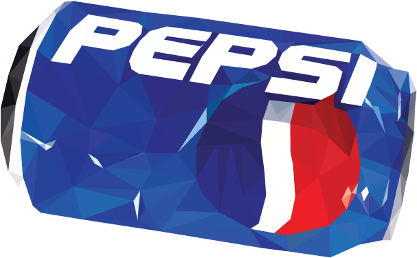 Low Poly Vector Image Of A Can Of Pepsi - Graphic Design Clipart (842x595), Png Download