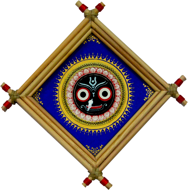 Jagannath Face Stick Frame Clipart (980x980), Png Download