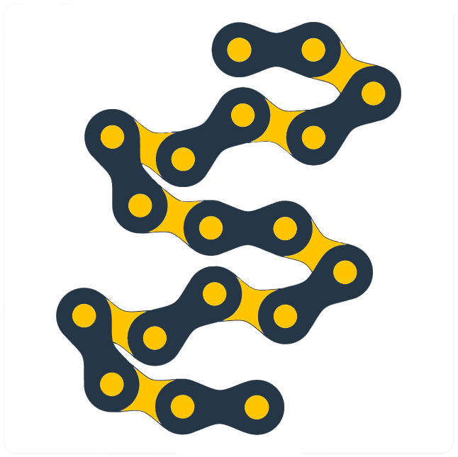 Cassette Icon Bike Chain Icon - Orange Clipart (696x696), Png Download